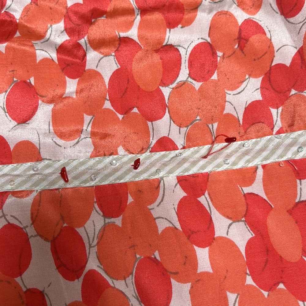 Sigrid Olsen Orange Floral Midi‎ Skirt - Picture 7 of 8